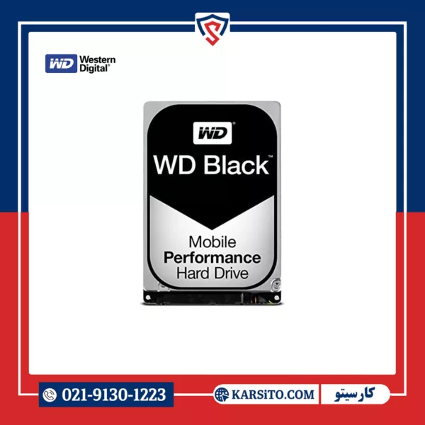 هارد اینترنال لپ تاپی سایز 2.5 اینچی برند وسترن دیجیتال WD Black مشکی 500GB استوک
